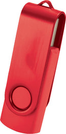 Rotate 2Tone Flash Drive 8GB, corporate red, blank front view