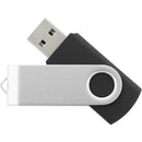 Rotate Flash Drive 16GB, black, blank front view