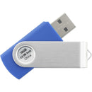 Rotate Flash Drive 16GB, royal, blank back view