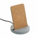 Set in Stone Wireless Charging Stand in Gray, supplier blank angled view