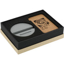 Set in Stone Wireless Charging Stand in Gray, supplier decorated angled view