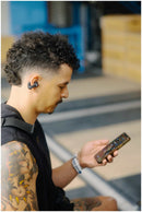 Skullcandy Push 720 Open Wireless Earbuds in Black, front view
