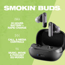 Skullcandy Smokin' Buds True Wireless Earbuds in Black, front view