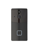 Smart Wifi Video Doorbell, black, blank front view