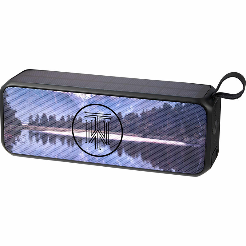 Solar Sound Outdoor Bluetooth Speaker, Black, supplier sample front view