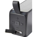 Solar Sound Outdoor Bluetooth Speaker, Black, blank detail view