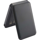 Solekick™ UL Listed MagClick™ Wireless Power Bank in Dark Gray, supplier blank angled view