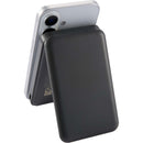 Solekick™ UL Listed MagClick™ Wireless Power Bank in Dark Gray, supplier blank angled view