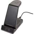 TriCharge Plus 3-in-1 Qi Wireless Charging Stand, Black, supplier product photograph
