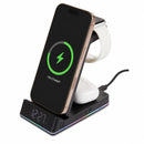 TriCharge Plus 3-in-1 Qi Wireless Charging Stand, Black, blank detail view