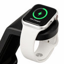 TriCharge Plus 3-in-1 Qi Wireless Charging Stand, Black, blank detail view