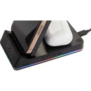 TriCharge Plus 3-in-1 Qi Wireless Charging Stand, Black, blank detail view