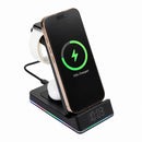 TriCharge Plus 3-in-1 Qi Wireless Charging Stand, Black, blank detail view