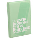UL Listed 10,000 mAh 20W Digital Display Power Bank, Black, blank supplier product photograph