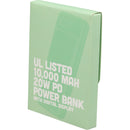 UL Listed 10,000 mAh 20W Digital Display Power Bank, Black, blank supplier product photograph