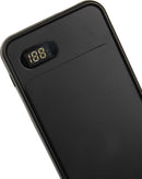 UL Listed 10,000 mAh 20W Digital Display Power Bank, Black, blank detail view