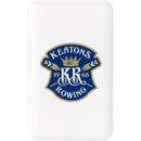 UL Listed Connect 5000 mAh Wireless Power Bank in White, supplier decorated front view