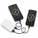 UL Listed Connect 5000 mAh Wireless Power Bank in White, supplier blank detail view
