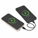 UL Listed Connect 5000 mAh Wireless Power Bank in White, supplier blank detail view