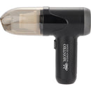 VacuMate Handheld Rechargeable Vacuum in Black, supplier decorated front view