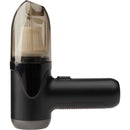 VacuMate Handheld Rechargeable Vacuum in Black, supplier blank back view