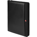 Wenger Recycled Tech Zippered Padfolio, black, blank product photograph