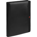 Wenger Recycled Tech Zippered Padfolio, black, blank product photograph
