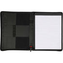 Wenger Recycled Tech Zippered Padfolio, black, blank product photograph