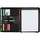 Wenger Recycled Tech Zippered Padfolio, black, blank product photograph