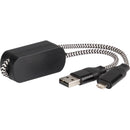 Wrist Link 5-in-1 65W PD Charging Cable Lanyard, Black/Silver, blank detail view