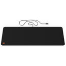 ZAGG Desk Mat with Wireless Charging, Black, blank front view