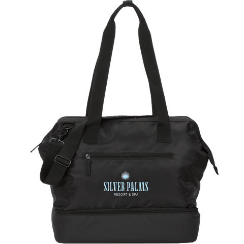 Daybreak Recycled Weekender Tote custom branded promotional totes
