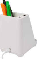 Desk Mate Organizer with Bluetooth Speaker and Charging Hub SM-2955 White (WH) supplier blank product view 10