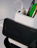Desk Mate Organizer with Bluetooth Speaker and Charging Hub SM-2955 White (WH) supplier blank product view 6