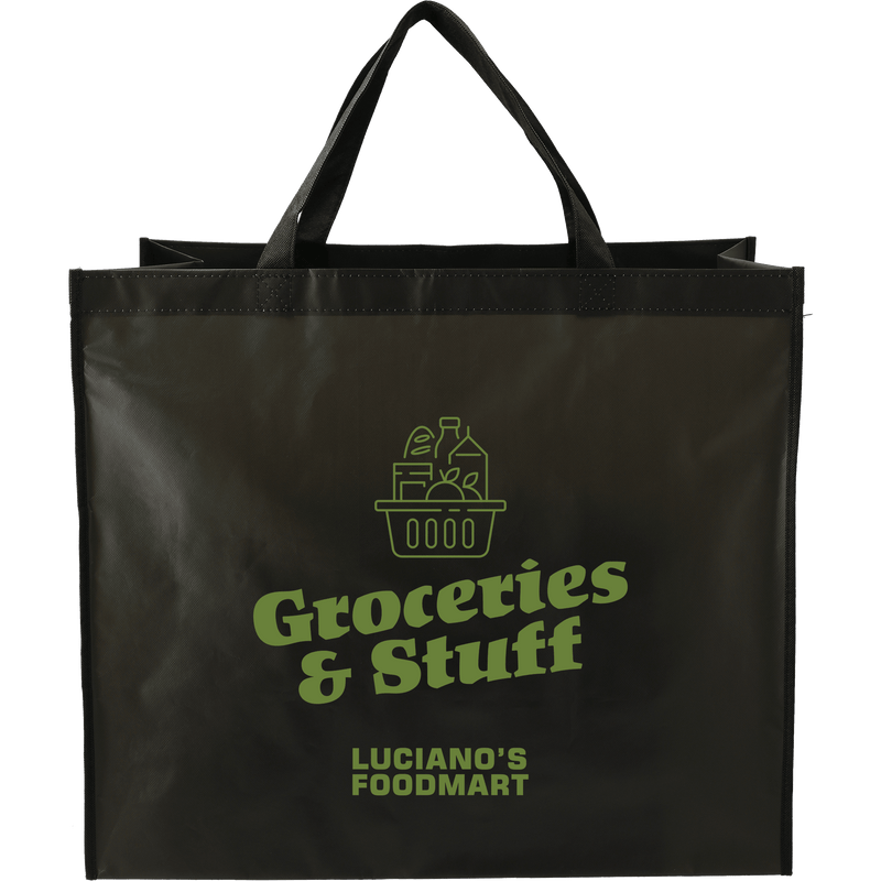 Double Laminated Wipeable Jumbo Tote custom branded promotional totes