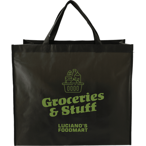 Double Laminated Wipeable Jumbo Tote custom branded promotional totes