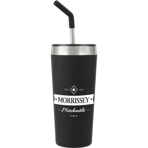 Faye 20oz Vacuum Tumbler w/ SS Straw custom branded promotional drinkware