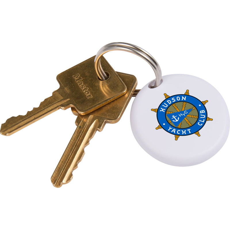 Find My Keys Bluetooth Tracker in White — supplier decorated view