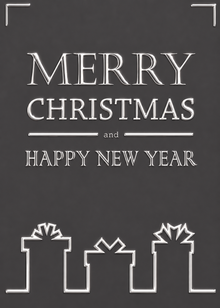 Flat Raised Spot Gloss front — Holiday Cards - FT101