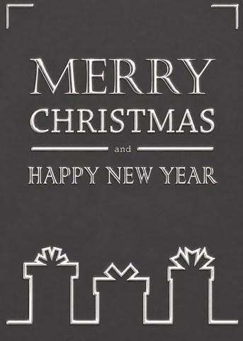 Flat Raised Spot Gloss front — Holiday Cards - FT101