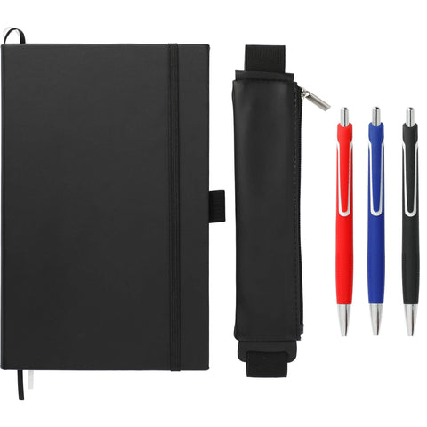 FUNCTION Bulleting Notebook Bundle Set — Black (BK) — Blank front notebook with pouch and three gel pens