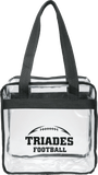 Game Day Clear Zippered Safety Tote custom branded promotional totes — 1