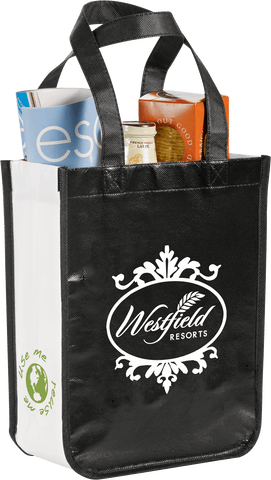 Gloss Laminated Non-Woven Gift Tote custom branded promotional totes