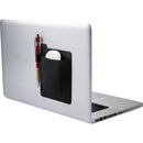 Grab & Go Mouse Carrying Pouch with Adhesive in Black — supplier blank view