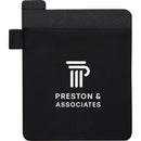 Grab & Go Mouse Carrying Pouch with Adhesive in Black — supplier decorated front view