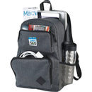 Graphite Deluxe 15" Laptop Backpack — Charcoal (CA) — decorated product view