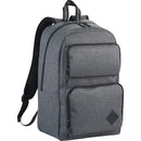 Graphite Deluxe 15" Laptop Backpack — Charcoal (CA) — blank front view
