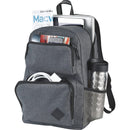 Graphite Deluxe 15" Laptop Backpack — Charcoal (CA) — blank front view