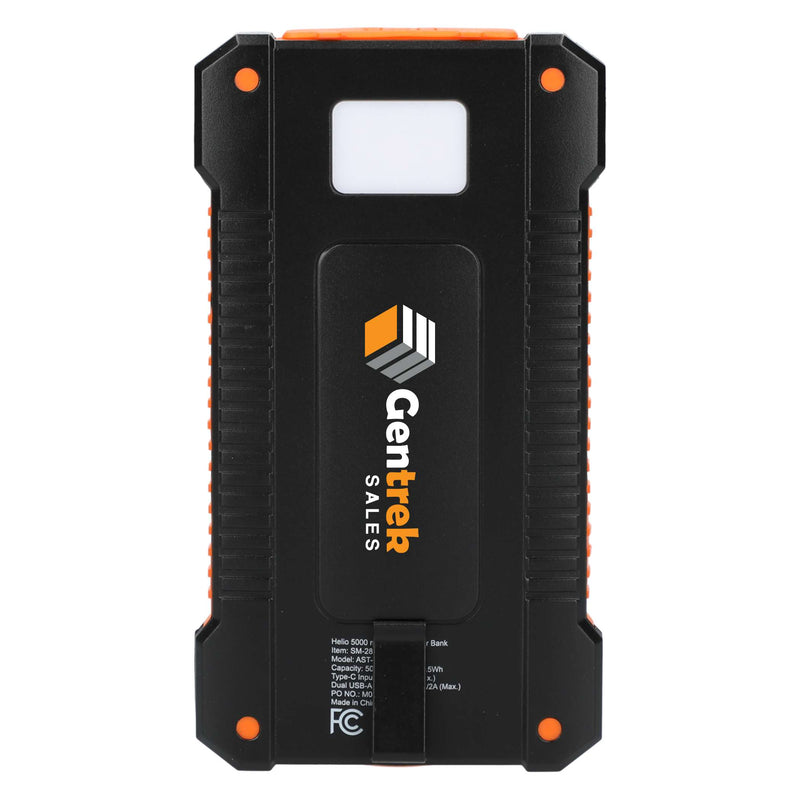 Helio 5000 mAh Solar Power Bank SM-2838BK Black (BK), supplier product view 1