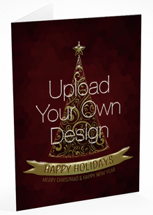 Folded Raised Spot Gloss front — Holiday Cards - FT001